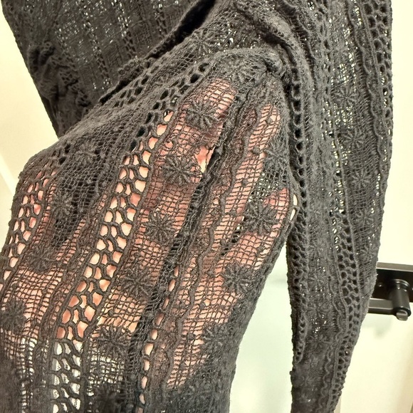 Sezane Black Lace Madeleine Ruffle Blouse - Picture 11 of 14